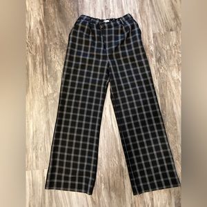 Jolt black and white plaid wide leg pants - Medium